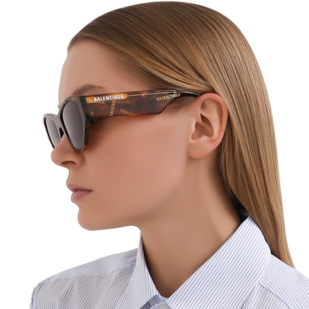 Balenciaga Brown Cat Eye Sunglasses
